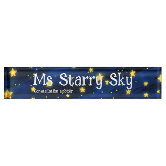 starry sky  nameplate