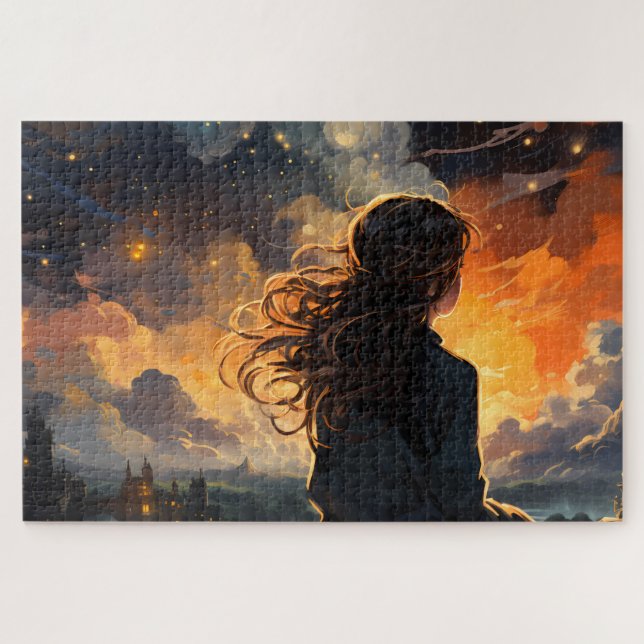 Starry Sky on Fire Jigsaw Puzzle (Horizontal)