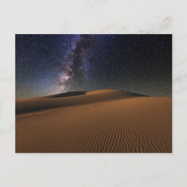 Starry Sky over the Sand Dunes Gobi Desert Postcard (Front)