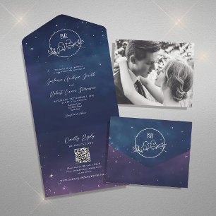 Starry Sky Wedding All In One Invitation