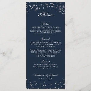 Starry Sky Wedding Menu