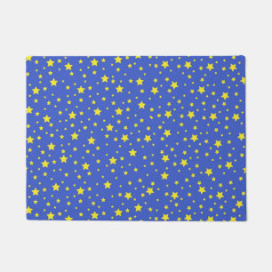 Starry Sky Yellow Stars Pretty Starlight Night Doormat