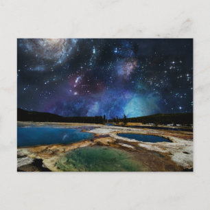 Starry Sky Yellowstone National Park Postcard