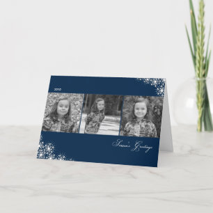 Starry Snowflakes Christmas/ Holiday Photo Cards