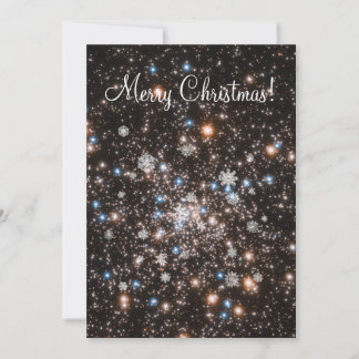 Starry Snowy Customisable Christmas Card