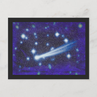 Starry Space Sky & Asteroid Postcard
