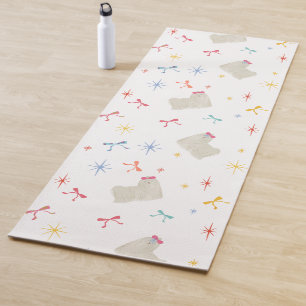 Starry Sparkle Cute Puppy Wishes Yoga Mat