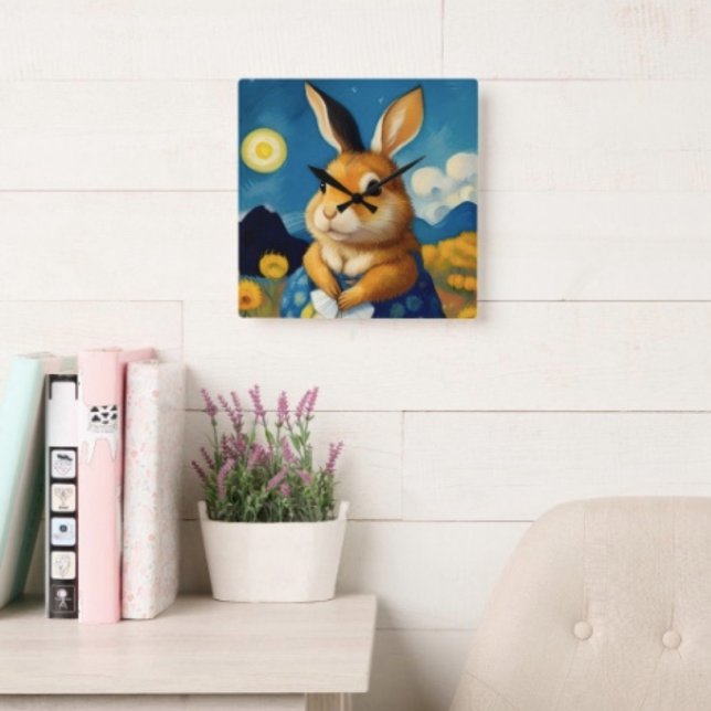 Starry Spring Bunny Clock  (Creator Uploaded)