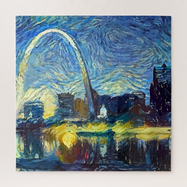 Starry St. Louis Night Jigsaw Puzzle (Vertical)