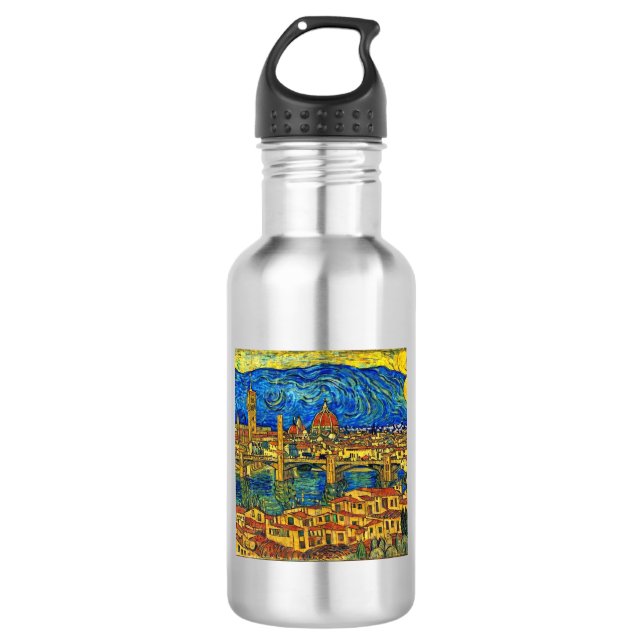 Starry Starry Night Florence Italy 532 Ml Water Bottle (Front)