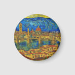 Starry Starry Night Florence Italy Magnet<br><div class="desc">This beautiful design shows the city of Florence Italy in a style of Van Gough's Starry Starry Night painting.</div>