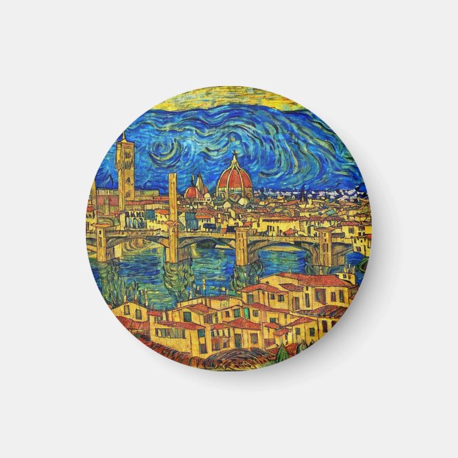 Starry Starry Night Florence Italy Magnet (Front)