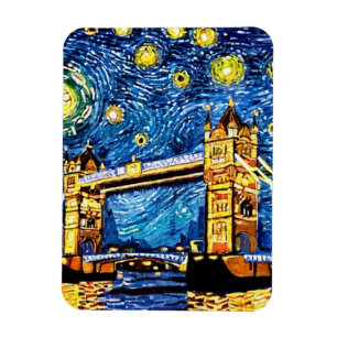 Starry Starry Night London England Magnet