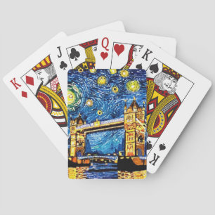 Starry Starry Night London England Playing Cards
