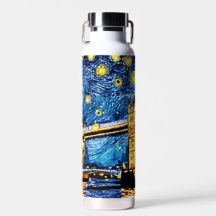 Starry Starry Night London England Water Bottle