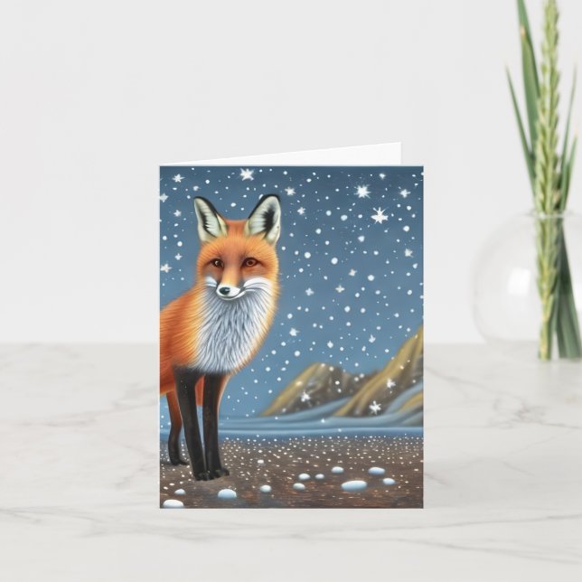 Starry Starry Night Storybook Fox Card (Front)