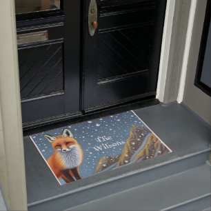 Starry Starry Night Storybook Fox Doormat