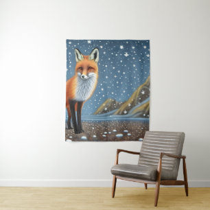 Starry Starry Night Storybook Fox Tapestry