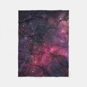 Starry Stars Outer Space Galaxy Planetary Pattern Fleece Blanket