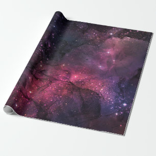 Starry Stars Outer Space Galaxy Planetary Pattern Wrapping Paper