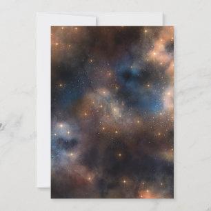 Starry Stars Space Galaxy Blue Black Pattern Thank You Card