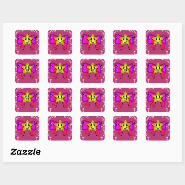 starry sticker!!!!!!!!!!!! square sticker (Sheet)
