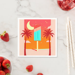 Starry Summer Palm Ice Oasis Napkin