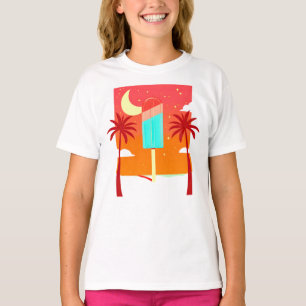 Starry Summer Palm Ice Oasis T-Shirt