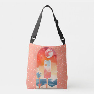 Starry Summer Tropical Night Crossbody Bag