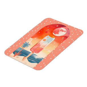 Starry Summer Tropical Night Magnet