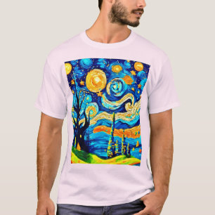 Starry Surrealism Inspired Artwork T-Shirt
