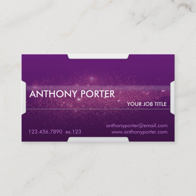 Starry Texture - Purple Business Card (Front)