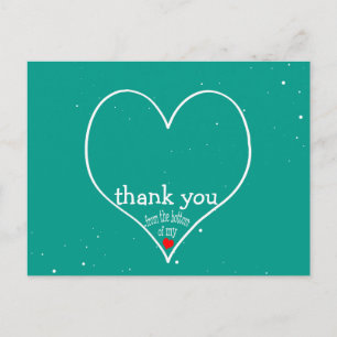 Starry Thank You from the bottom of my heart Postcard