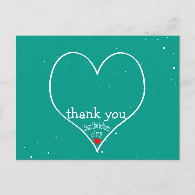 Starry Thank You from the bottom of my heart Postcard (Front)