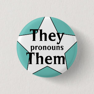 Starry They Them Pronouns 3 Cm Round Badge