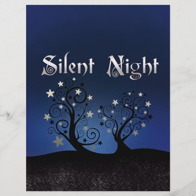 Starry Trees Silent Night Flyer (Front)