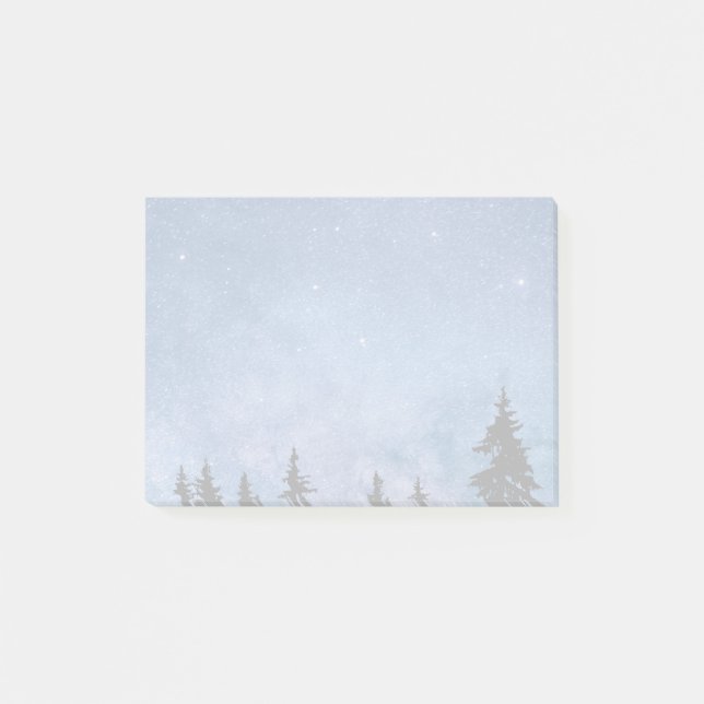 Starry Twinkling Stars in Brignt Night Sky Galaxy Post-it Notes (Front)