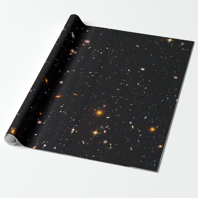 Starry universe deep space photo astronomy wrapping paper (Unrolled)