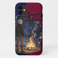 Starry Warmth - Lumberjack Anime Boy by Campfire