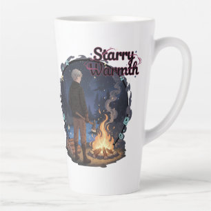 Starry Warmth - Lumberjack Anime Boy by Campfire Latte Mug