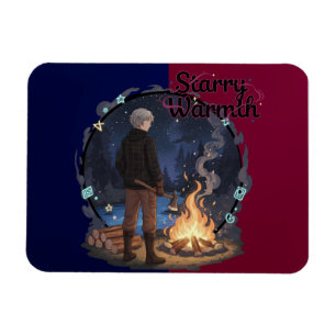 Starry Warmth - Lumberjack Anime Boy by Campfire Magnet