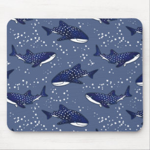 Starry Whale Shark (Dark) Mouse Mat