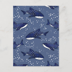 Starry Whale Shark (Dark) Postcard