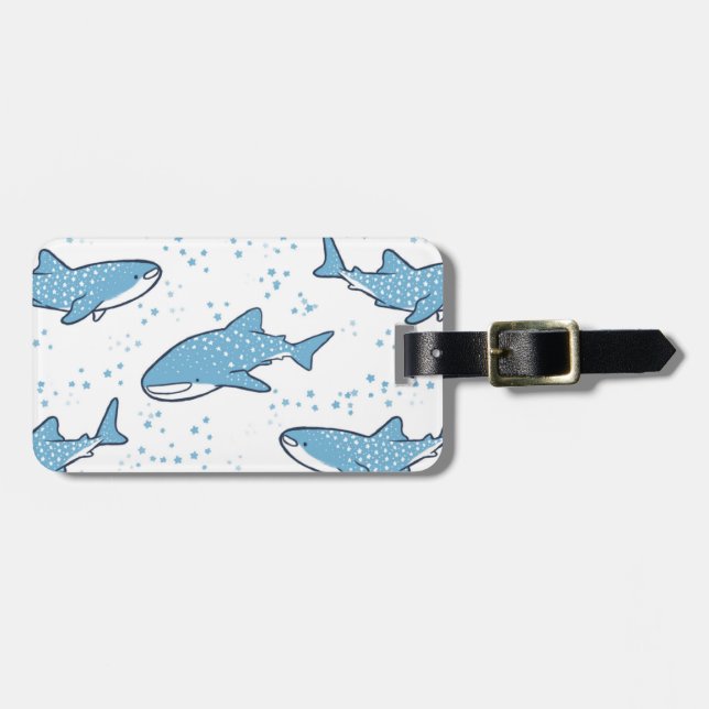 Starry Whale Shark (Light) Luggage Tag (Front Horizontal)