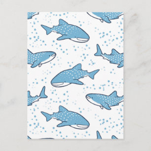 Starry Whale Shark (Light) Postcard