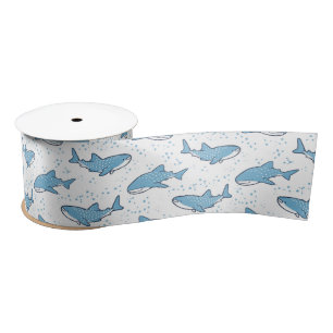 Starry Whale Shark (Light) Satin Ribbon
