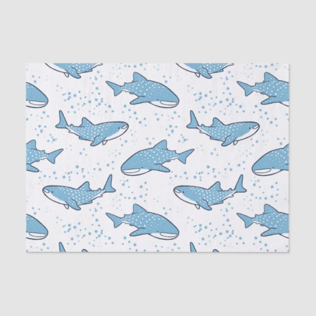 Starry Whale Shark (Light) Tissue Paper (Front)