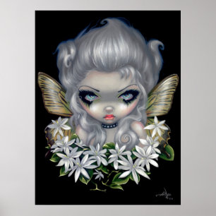 Starry Wild Jasmine Fairy ART PRINT gothic fantasy