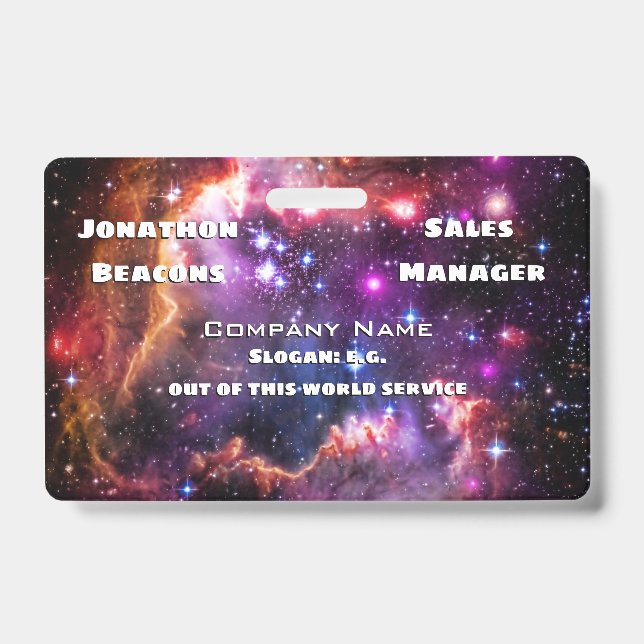 Starry Wingtip of Small Magellanic Cloud ID Badge (Front)