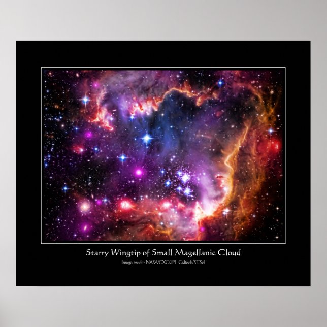 Starry Wingtip of Small Magellanic Cloud Poster (Front)
